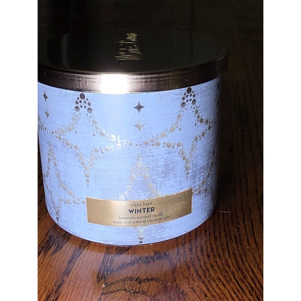 NWT White Barn Winter Candle